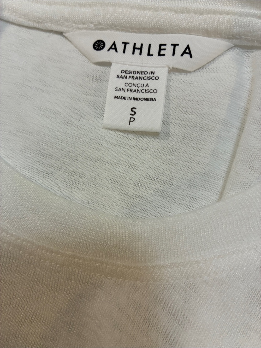 Athleta White Muscle Tank Tee Size Small - Picture 4 of 7